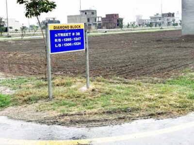 5 Marla Corner Plot for Sale in Diamond Block, Park View City Lahore