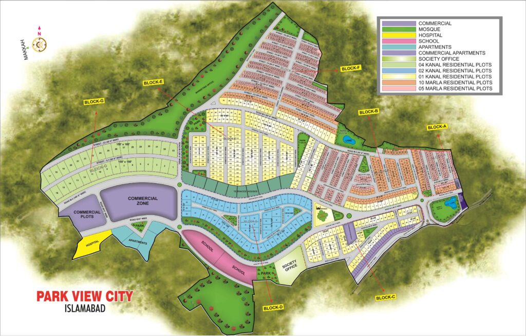 Park view city master plan map