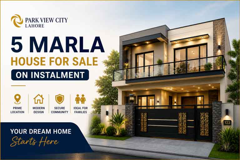 house on instalment in park view city lahore ad